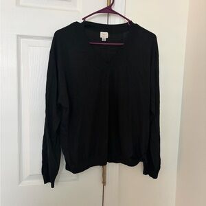 a new day Black V-Neck Sweater